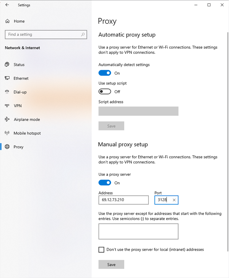 Windows 10 Proxy